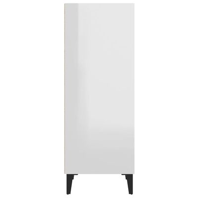 vidaXL puhvetkapp, kõrgläikega valge, 34,5 x 32,5 x 90 cm, tehispuit