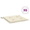 vidaXL aiatooli istmepadjad 6 tk, kreemjas, 50 x 50 x 3 cm, kangas