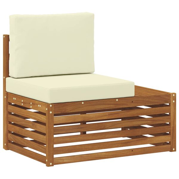 vidaXL V&auml;li diivanikomplekt padjaga 3 T&uuml;kk Looduslik ja kreem