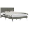 vidaXL Voodi raam peaga Helehall 160 x 200 cm Korter kangas