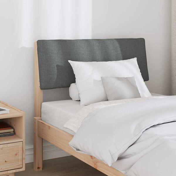 vidaXL Polsterdatud voodiots Tumehall 75 cm Tahke m&auml;nd