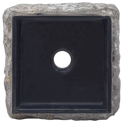 vidaXL valamu, must, 30x30x13 cm, marmor