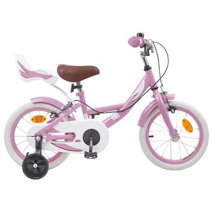 vidaXL Laste Bike 16 Tolli 4&ndash;6 aastastele Hele roosa