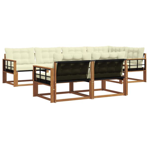 vidaXL V&auml;li diivanikomplekt padjaga 7 pcs Looduslik ja kreem