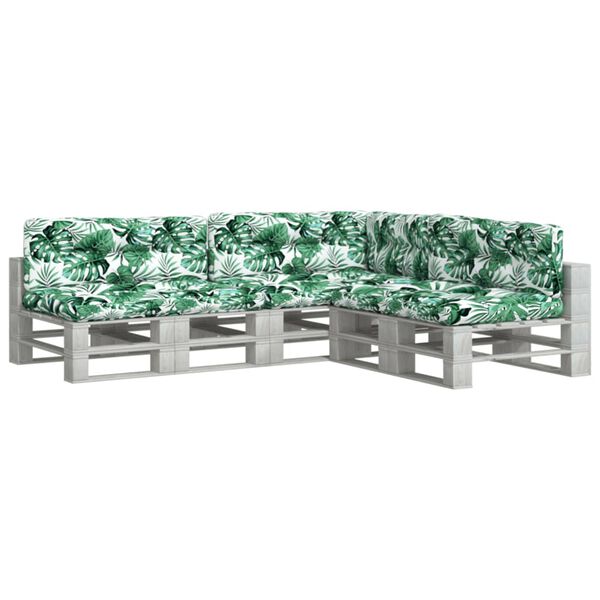 vidaXL euroaluse istmepadjad 7 tk, lehemustriga, kangas