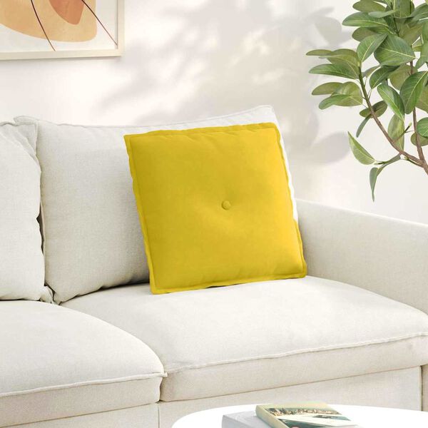 vidaXL Seljatugi padi Kollane 50 x 45 cm Korter kangas