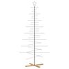 vidaXL metallist kunstkuusk puidust alusega, must, 210 cm
