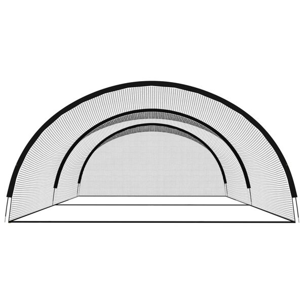 vidaXL pesapalliv&otilde;rk, must, 500 x 400 x 250 cm, pol&uuml;ester