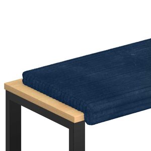 vidaXL Pingipadja Pl&uuml;&uuml;&scaron;ist korduroy Tumesinine S&uuml;gavus 35 cm