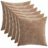 vidaXL Diivanipadi 6 pcs HEERLEN Pruun 40 x 40 cm &Scaron;en&uuml;&uuml;lfabric