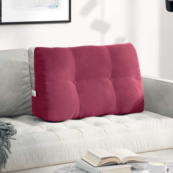 vidaXL Seljatugi padi Veinpunane 80 x 24 x 50 cm Samet