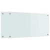 vidaXL K&ouml;&ouml;giseina paneel 2 pcs Valge 80 x 40 cm karastatud klaas