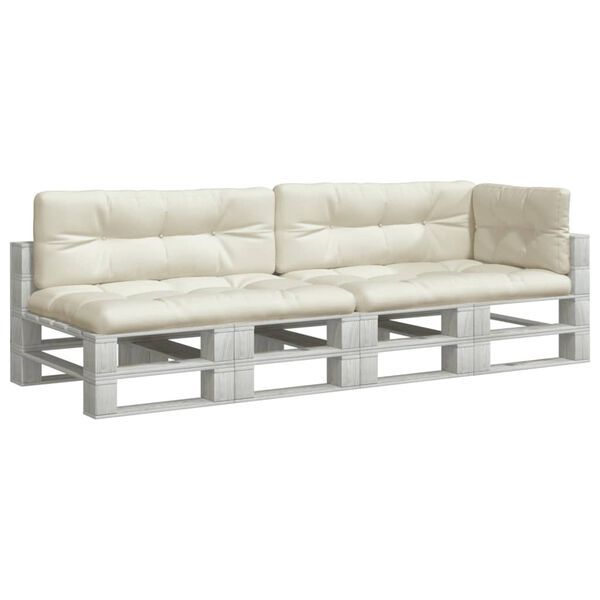 vidaXL euroaluse istmepadjad 5 tk, kreemjasvalge, kangas