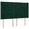 vidaXL voodipeats servadega, tumeroheline, 147x16x118/128 cm, samet