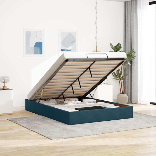 vidaXL Ottomani voodiraam ilma madratsita, 140x200 cm, samet