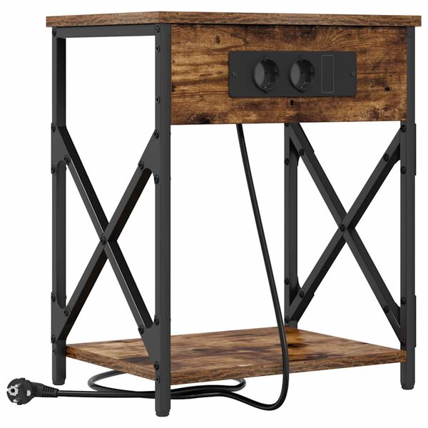 vidaXL &Ouml;&ouml;lambi kapp Suitsetatud tamm 41 x 31 x 51 cm Tehispuit