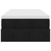 vidaXL Ottomani voodiraam madratsiga, must, 100x200cm, samet