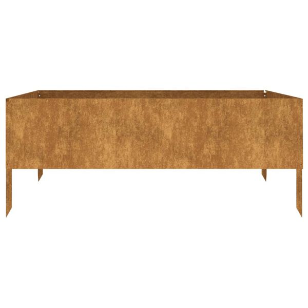 vidaXL taimekast, 100 x 100 x 41 cm, Corten-teras