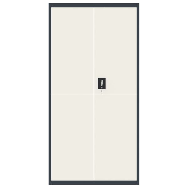 vidaXL dokumendikapp, antratsiithall ja valge, 90 x 40 x 180 cm, teras