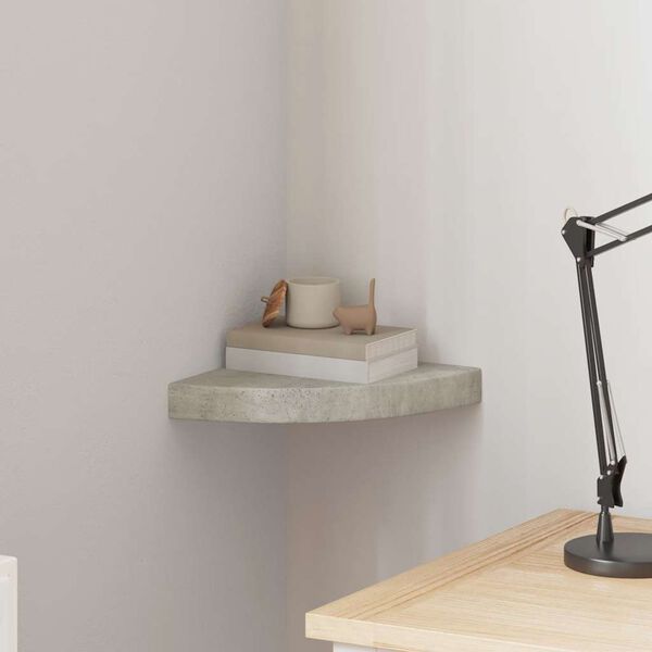 vidaXL nurgariiul, betoonhall, 25 x 25 x 3,8 cm MDF