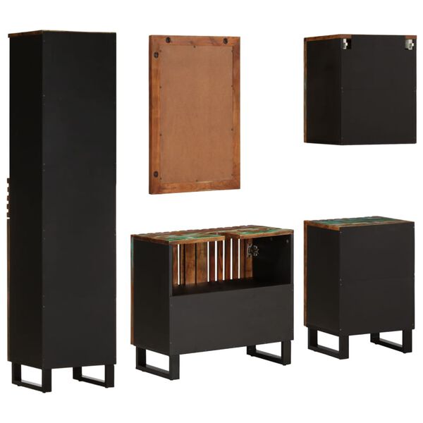 vidaXL 5-osaline vannitoam&ouml;&ouml;bli komplekt, akaatsiapuit