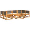 vidaXL 7-osaline aiadiivanikomplekt patjadega, puit, akaatsia ja köis