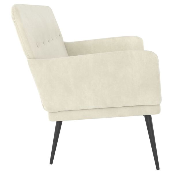 vidaXL pink, kreemjas, 108 x 79 x 79 cm, samet