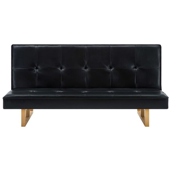 vidaXL diivanvoodi, kunstnahast, must