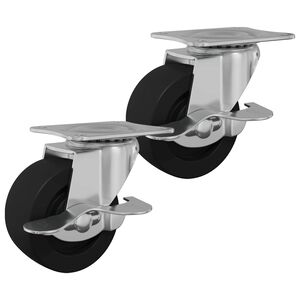 vidaXL Rattakandur 2 pcs Must ja h&otilde;bedane 50,7 x 50,7 x 24,4 mm