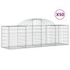 vidaXL kaarekujulised gabioonkorvid 50 tk, 200x50x60/80 cm, raud