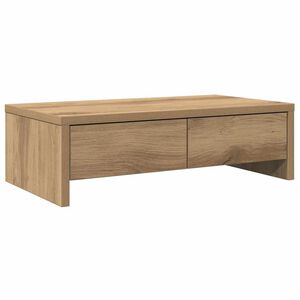 vidaXL sahtlitega monitorialus, k&auml;sit&ouml;&ouml;tamm, 50x27x15 cm, tehispuit