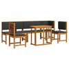vidaXL Aia Bistroo Komplekt 6 pcs Pruun Tugev akatsiapuu