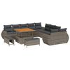 vidaXL Aia Diivanikomplekt 13 pcs Hall pol&uuml;rotang