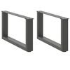 vidaXL kohvilaua jalad U-kujulised 2 tk, antratsiithall, 60 x (30-31) cm, teras