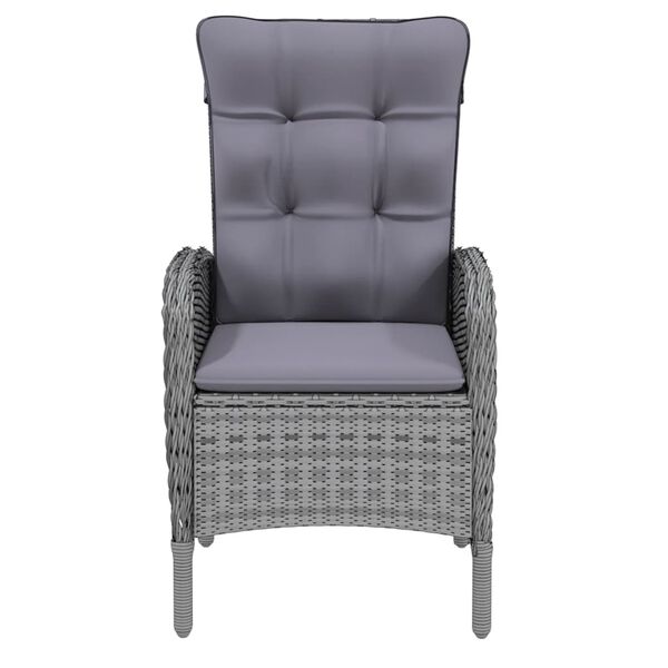 vidaXL 5-osaline aiamööblikomplekt, polürotang, hall