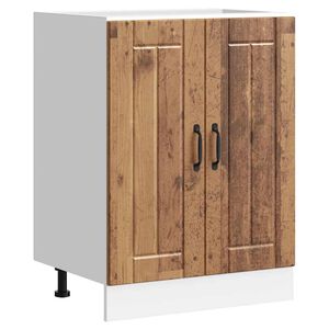 vidaXL Valamu aluskapp Lucca, vana puit, tehispuit