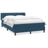 vidaXL Box vedruvoodi madratsiga Tumesinine 140x220 cm samet
