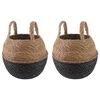 vidaXL K&auml;siga taimepott 2 pcs Must &Oslash; 22 x 20 cm 100% Mererohi