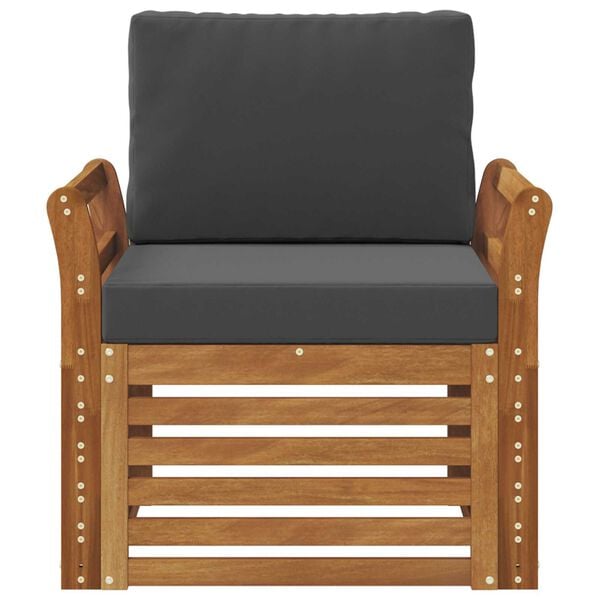 vidaXL V&auml;li diivanikomplekt Tugev akaatsiapuit ja pol&uuml;ester Neutraalne