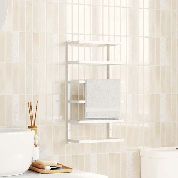 vidaXL r&auml;tikurest, valge, 24 x 12 x 48 cm, teras