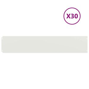 vidaXL muru&auml;&auml;red 30 tk valge 20x103 cm k&uuml;lmvaltsitud teras