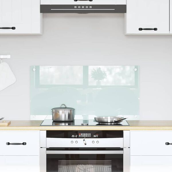 vidaXL Kögi Splashback Valge 80 x 40 cm karastatud klaas