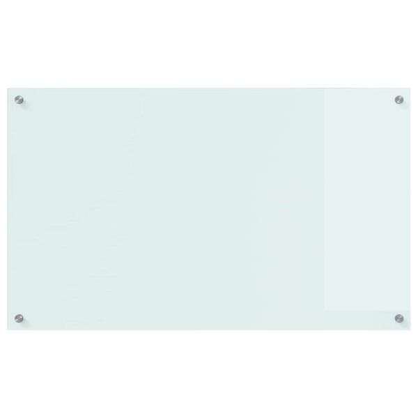 vidaXL Kögi Splashback Valge 100 x 60 cm karastatud klaas