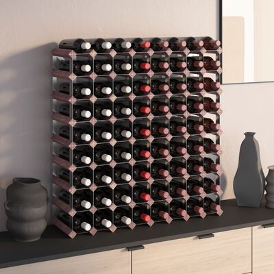 vidaXL veiniriiul 72 pudelile, pruun, männipuit
