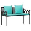 vidaXL V&auml;ljaistmed 2 -Seater 116 x 56 x 75 cm pol&uuml;rotang