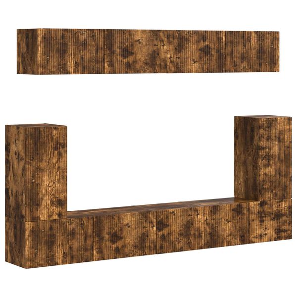 vidaXL Telerikapi komplekt 5 pcs Suitsetatud tamm Tehispuit