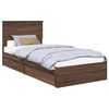 vidaXL Laos voodi peaga sahtliga Pruun tamme 90 x 190 cm Tehispuit