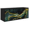 vidaXL Seinale paigaldatav TV kapp WIJHE 102 x 33 x 40 cm Must tamm