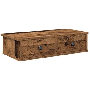 vidaXL seinariiul sahtlitega, vana puidu, 60 x 28 x 15 cm, tehispuit