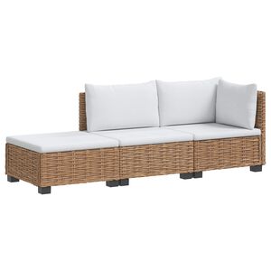 vidaXL 3 tk Rattanist lounge komplekt padjadega GENDT Looduslik rattan